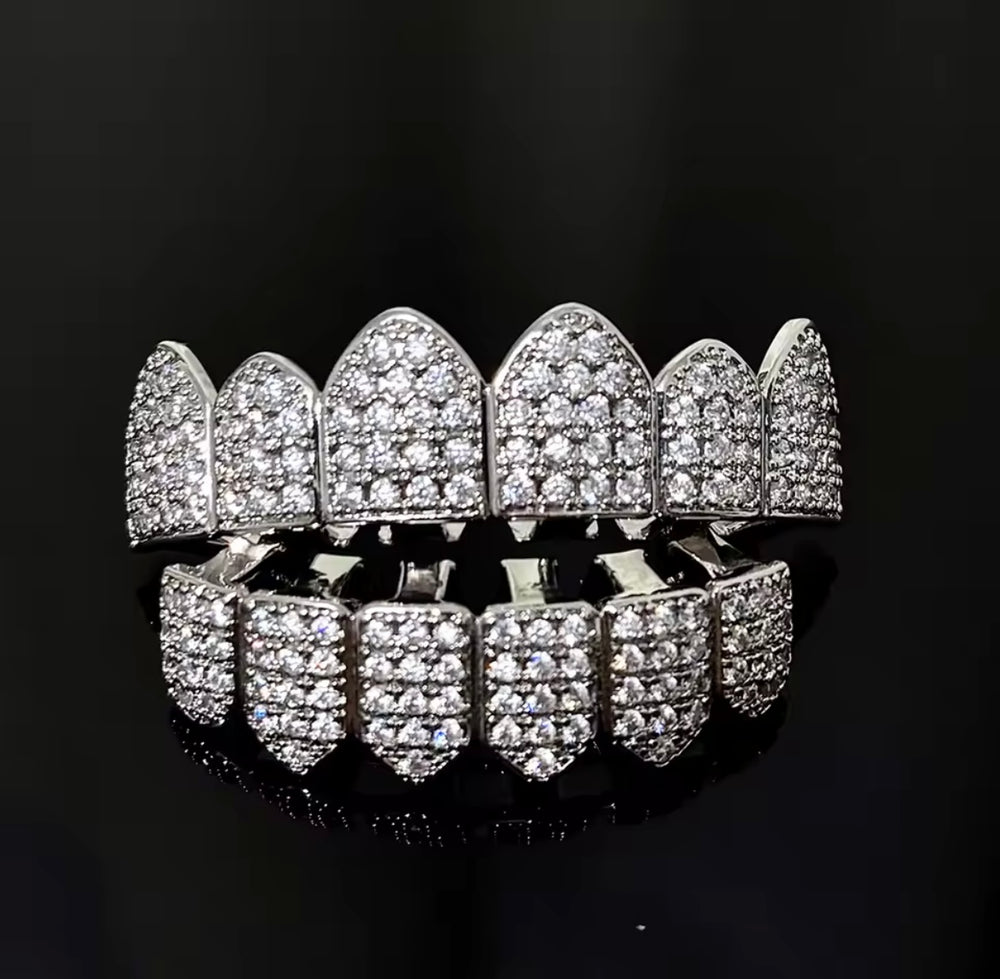 Grillz diamond selver
